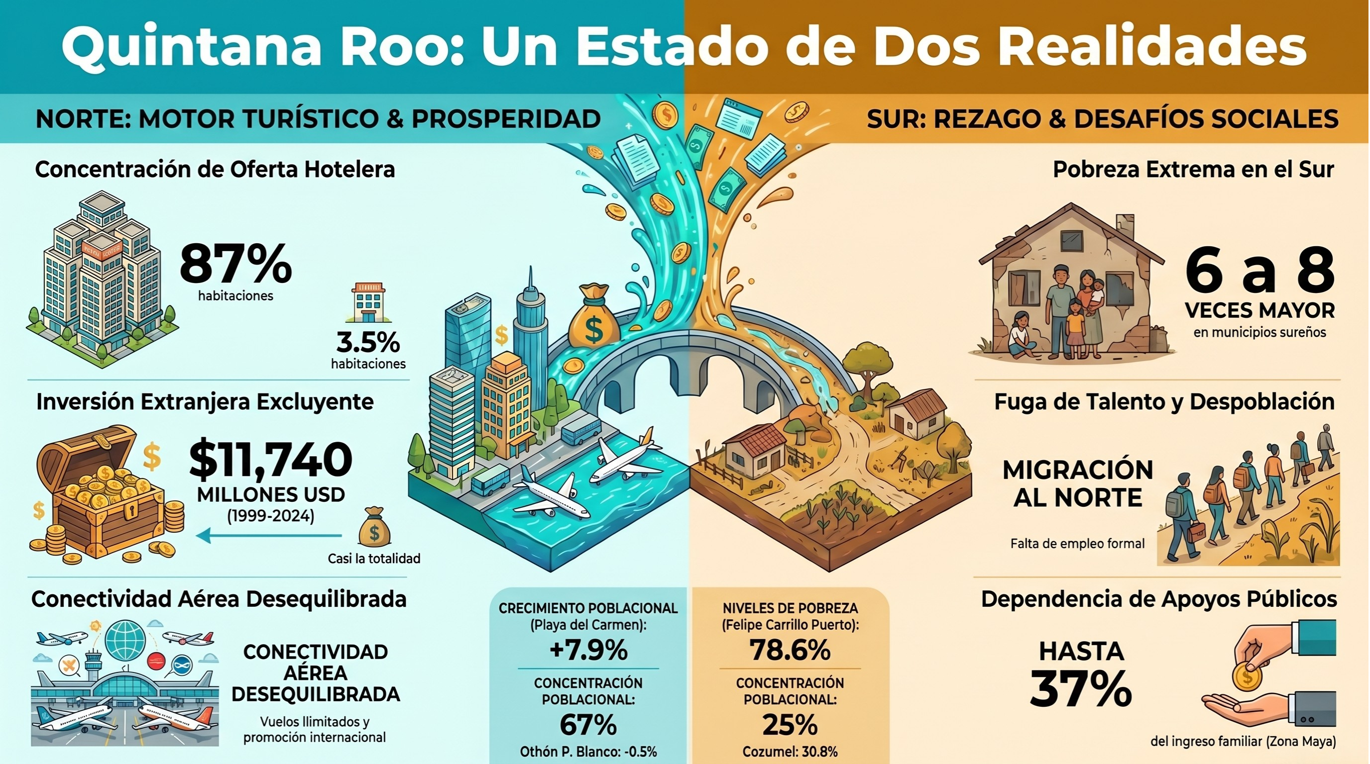 Infografía: Prosperidad Compartida para el Sur de Quintana Roo